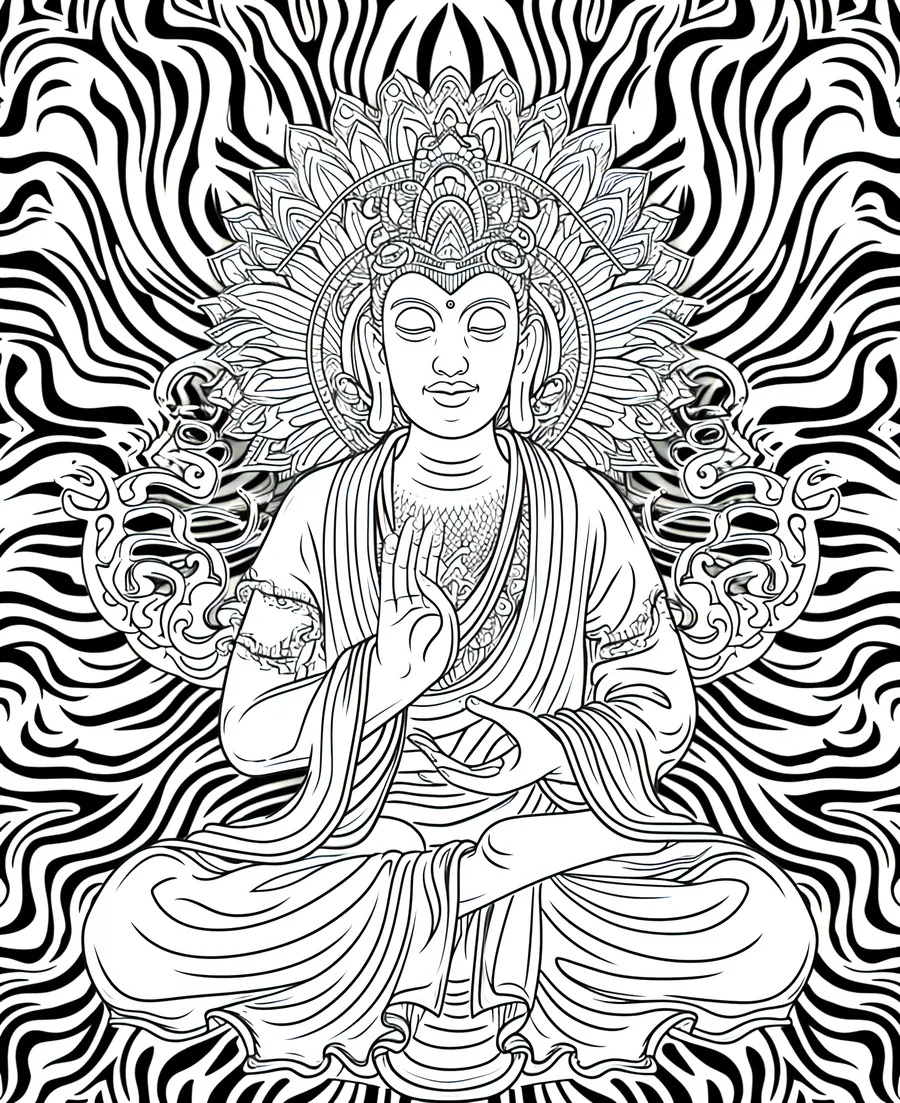 Buddha coloring page