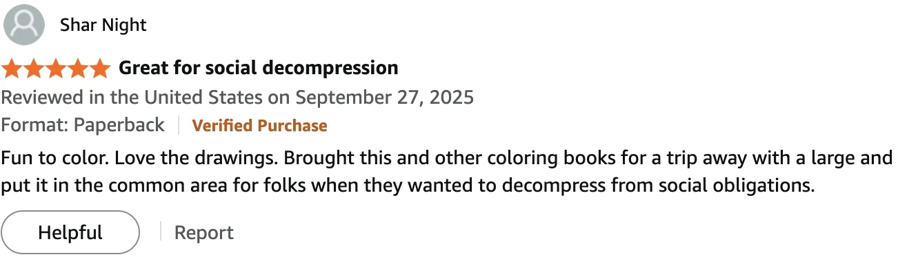 Shar Night — 5 stars — Great for social decompression.